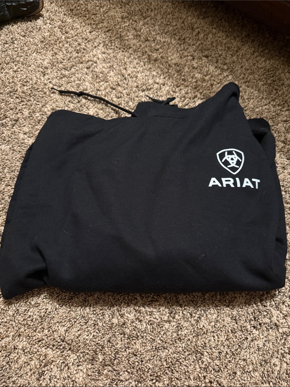 Ariat women’s Black Crewneck Sweater with White Logo